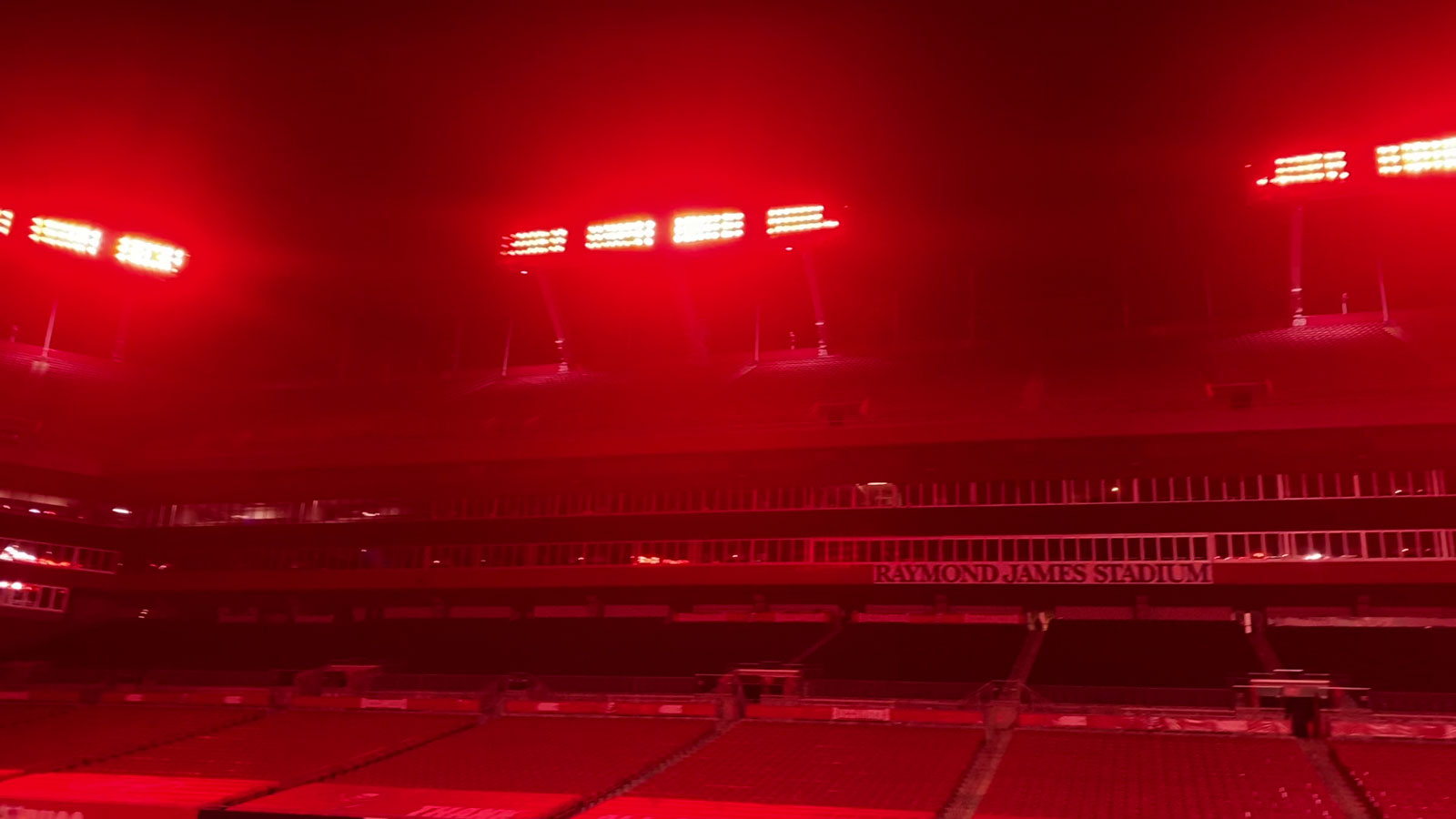Raymond James Stadium - Red Chromabeams LED