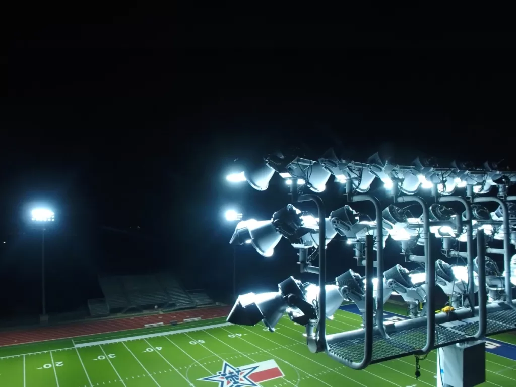 Wimberley High School Stadium Lights - Up Close